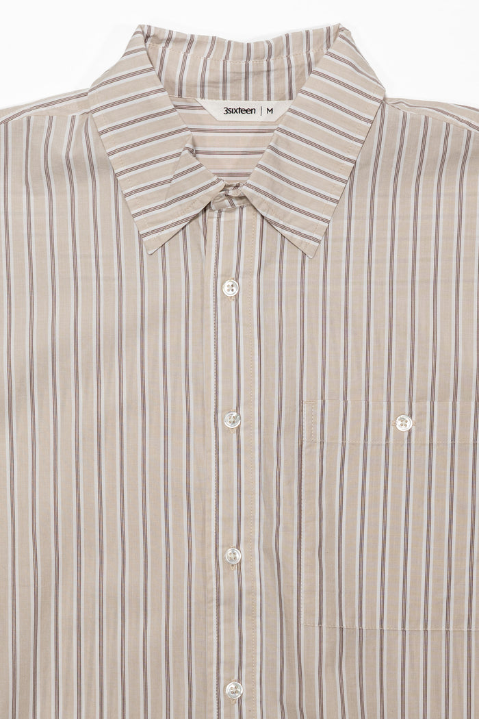 3sixteen Short Sleeve Commuter - Tan Stripe