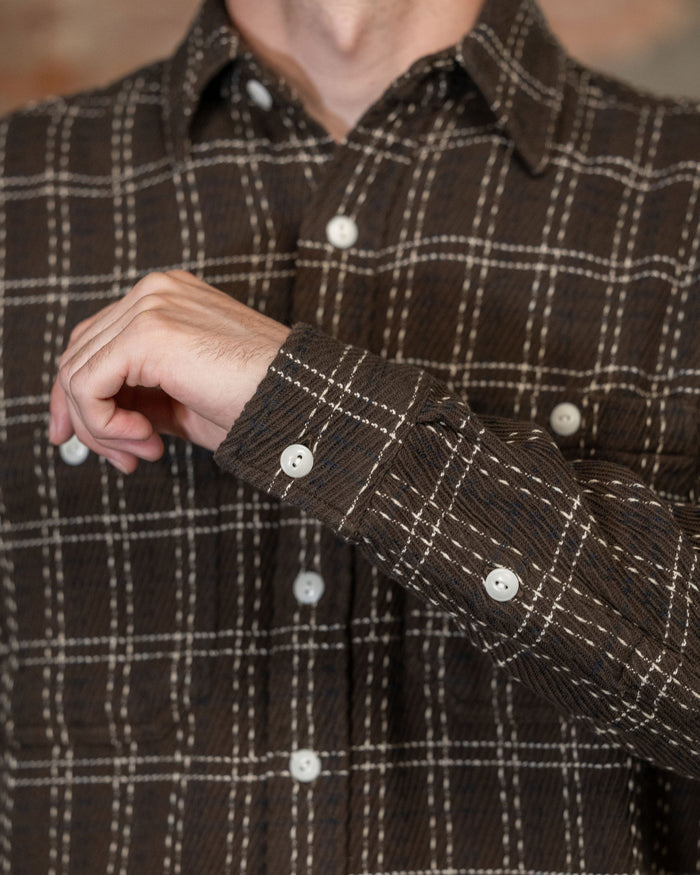 3sixteen Utility Flannel - Espresso Twill Check