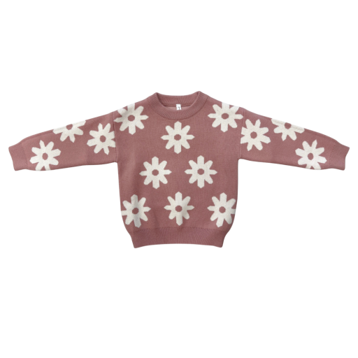 Babysprouts Clothing Company Knit Sweater | Rose Daisies