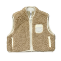Babysprouts Clothing Company Sherpa Zipper Vest | Beige