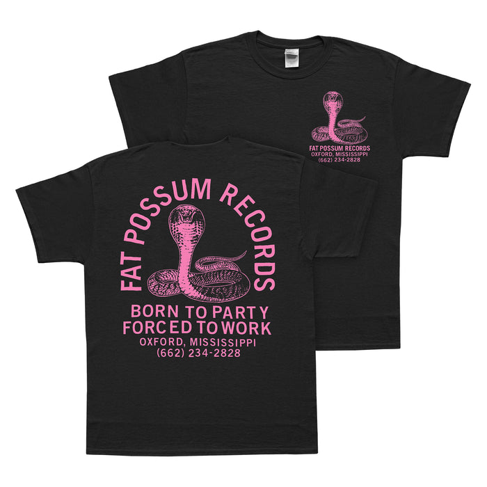 Fat Possum - Black & Pink "Born To Party" Shirt (Tri-Blend) Vinyl & Merch | Fat Possum Records