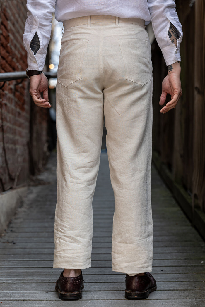 Blluemade Sateen Pant - Belgian Linen Natural