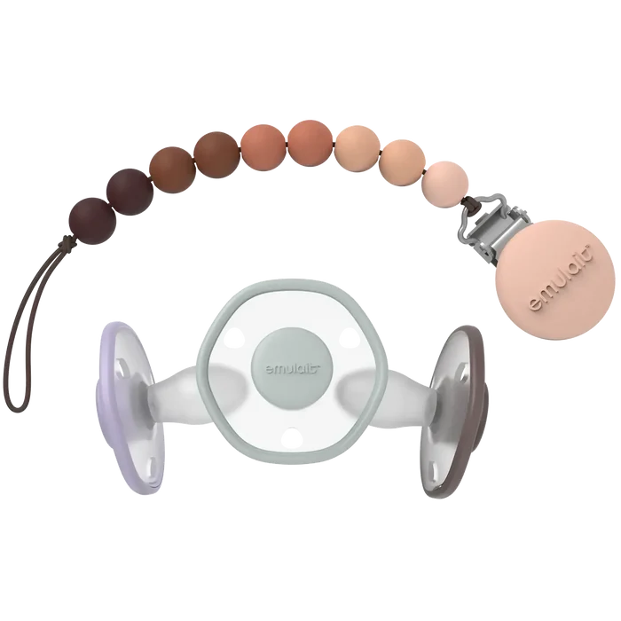 Emulait Pacifier 3-Pack & Clip Gift Set