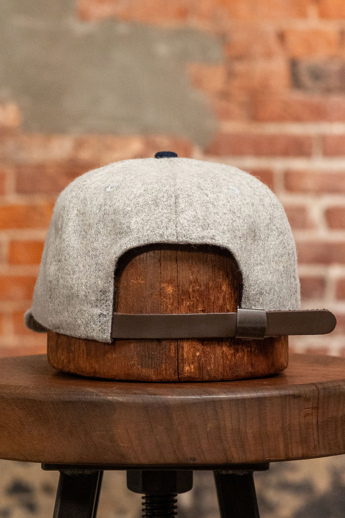 Franklin & Poe Wool Baseball Cap – Grey “&”