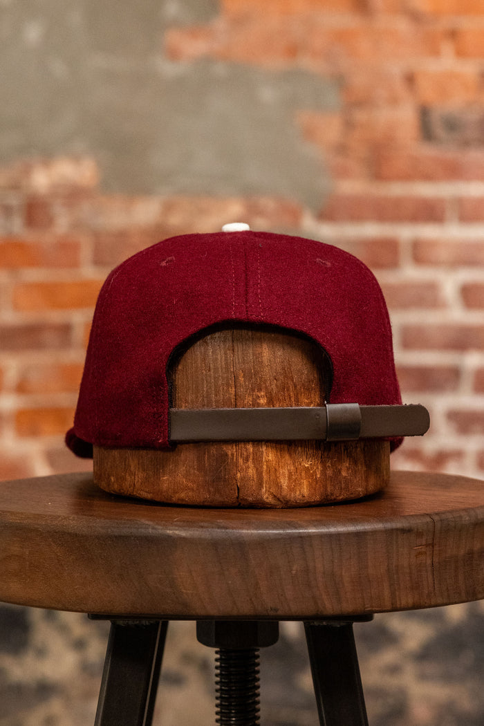 Franklin & Poe Wool Baseball Cap – Maroon “P”