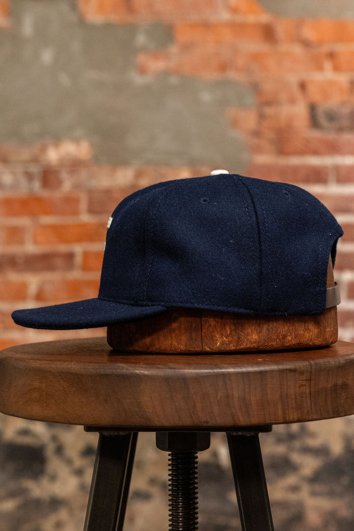 Franklin & Poe Wool Baseball Cap – Navy “F”