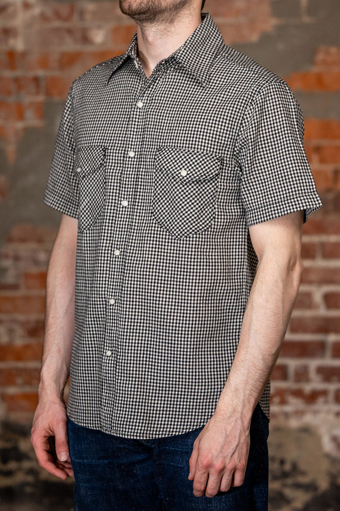 Freenote Cloth Bodie S/S - Black Gingham