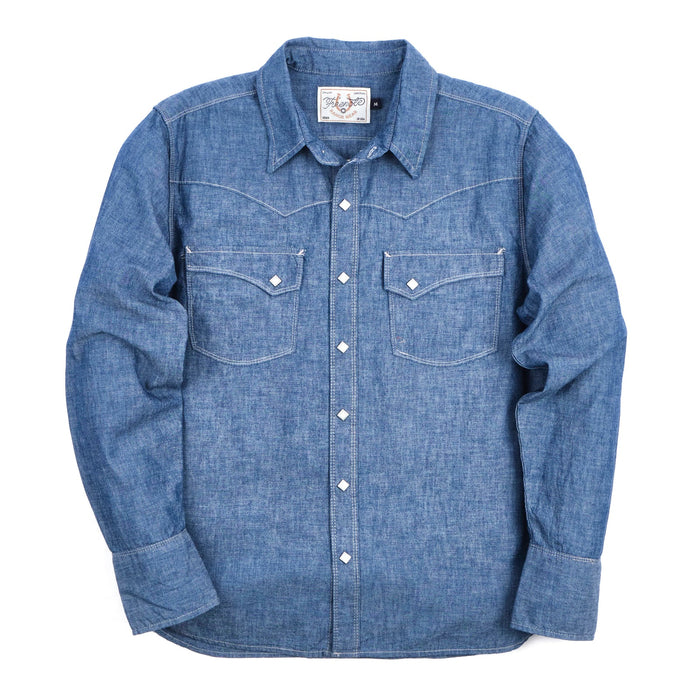 Freenote Cloth Calico - Dusty Blue. laid on back