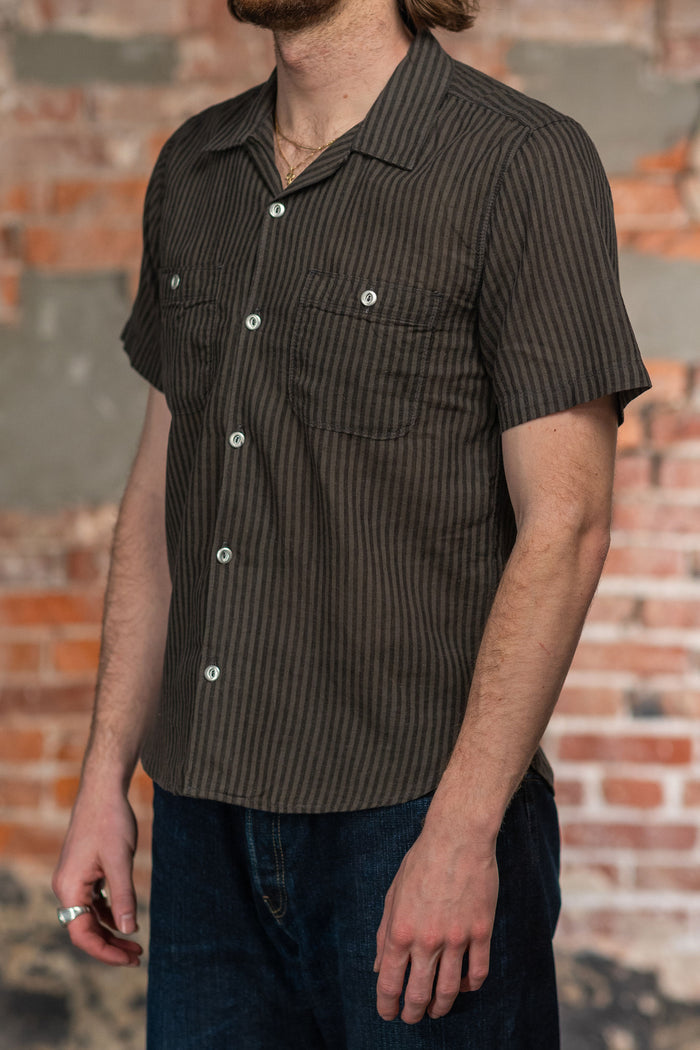 Freenote Cloth Dayton S/S - Black Stripe