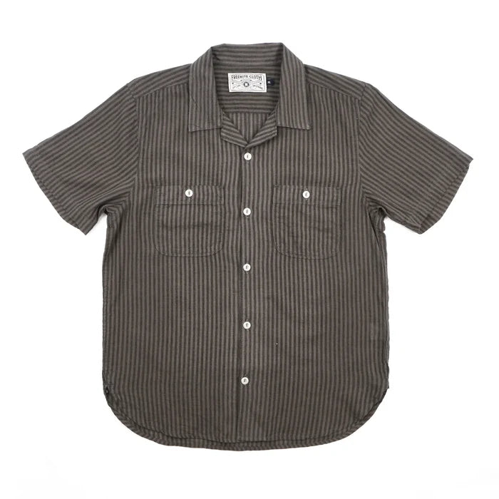 Freenote Cloth Dayton S/S - Black Stripe