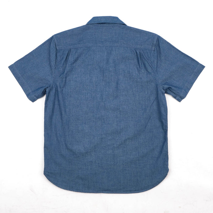 Freenote Cloth Dayton S/S - Blue Herringbone