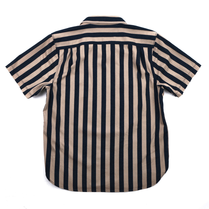 Freenote Cloth Dayton S/S - Indigo Wide Stripe