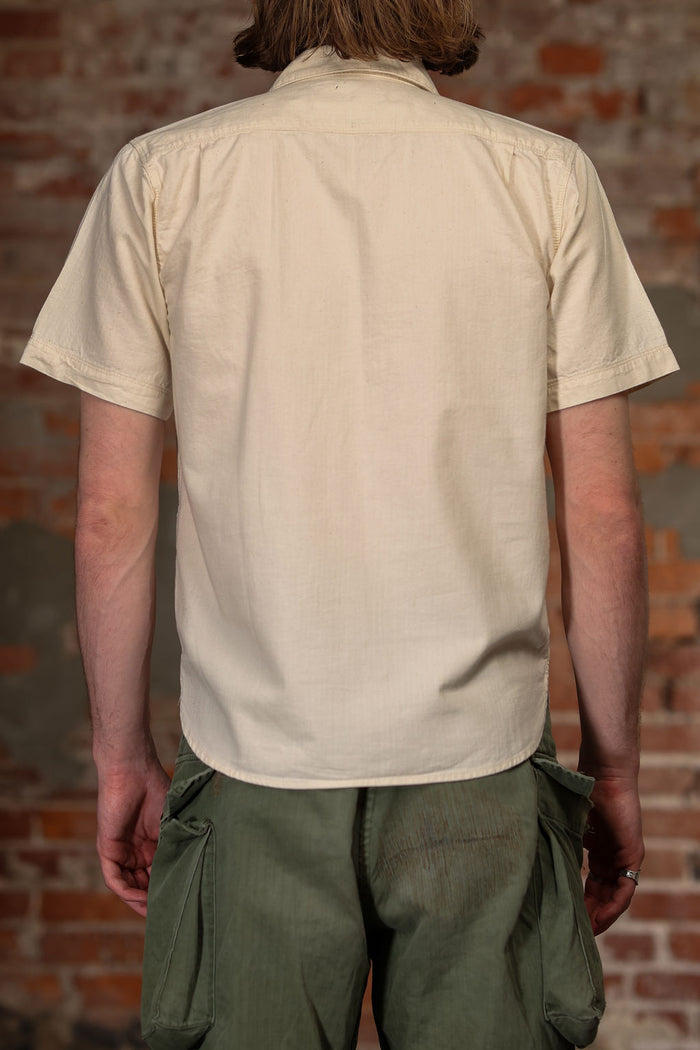 Freenote Cloth Dayton S/S  - Natural Herringbone