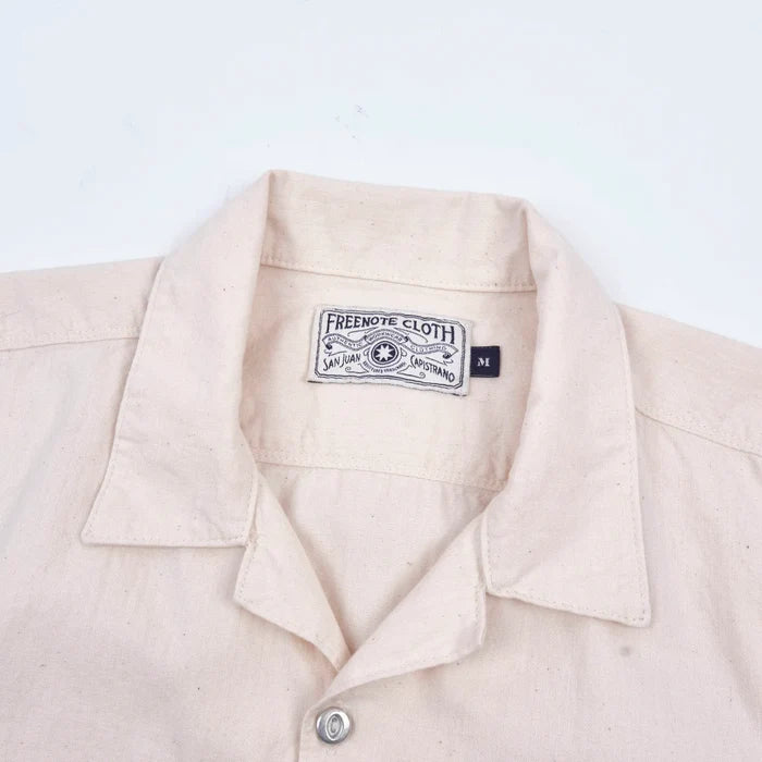 Freenote Cloth Dayton S/S  - Natural Herringbone