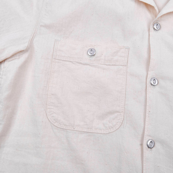 Freenote Cloth Dayton S/S  - Natural Herringbone