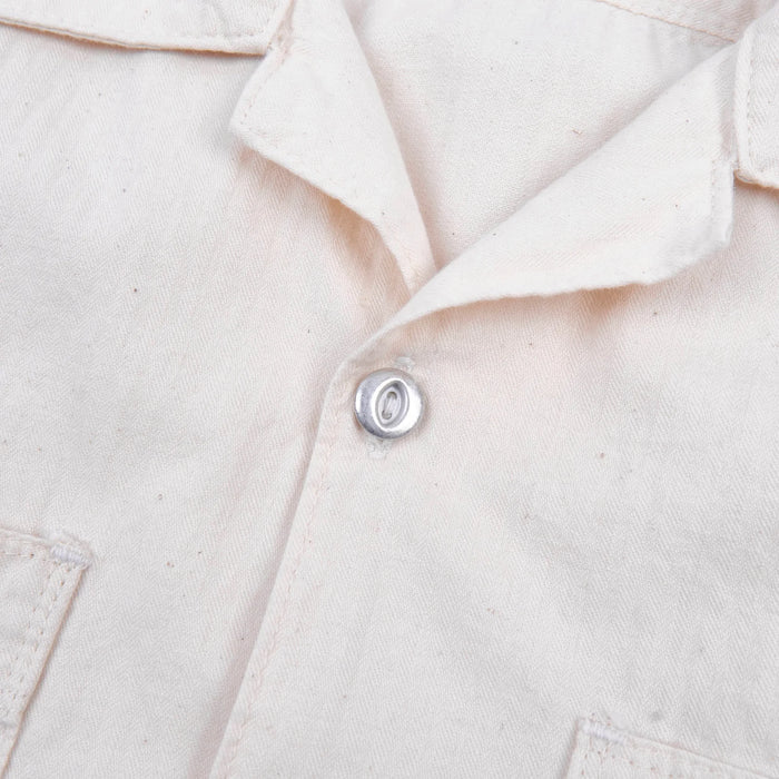 Freenote Cloth Dayton S/S  - Natural Herringbone