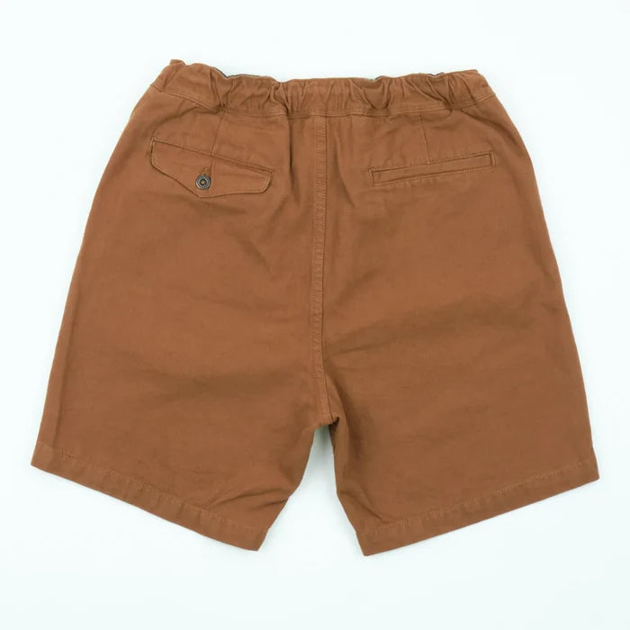shorts laid flat on white, from the back.