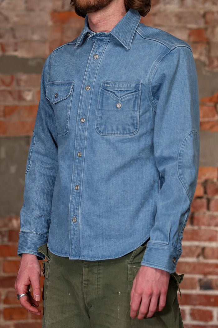 Freenote Cloth Lambert - Bleach Indigo Cord