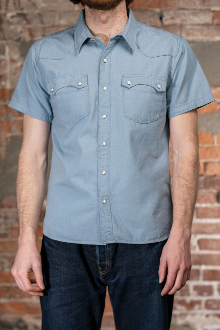 Freenote Cloth Modern Western S/S - Clear Blue