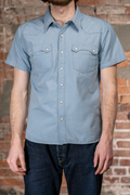 Freenote Cloth Modern Western S/S - Clear Blue
