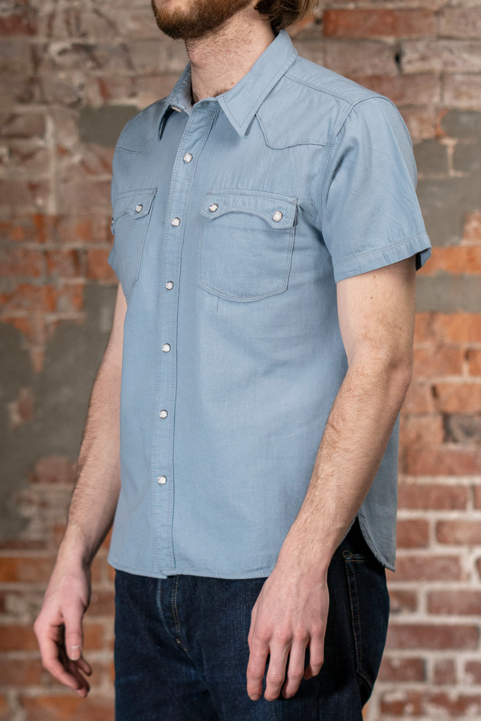 Freenote Cloth Modern Western S/S - Clear Blue