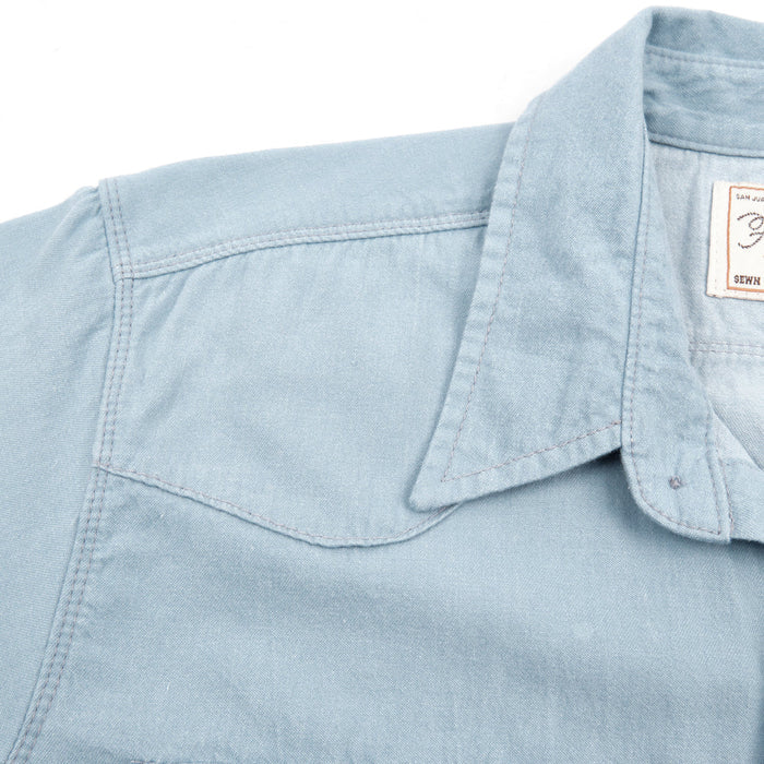 Freenote Cloth Modern Western S/S - Clear Blue