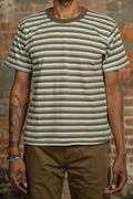 Freenote Cloth Speed Stripe S/S - Olive Stripe