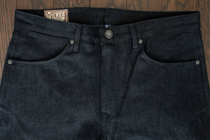 Freenote Cloth Wilkes - Black Grey Denim