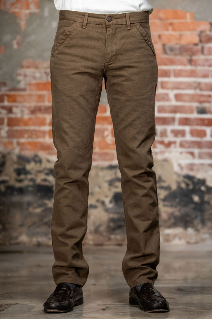 Freenote Cloth Workers Chino Slim Fit - 14oz Slub Army Green