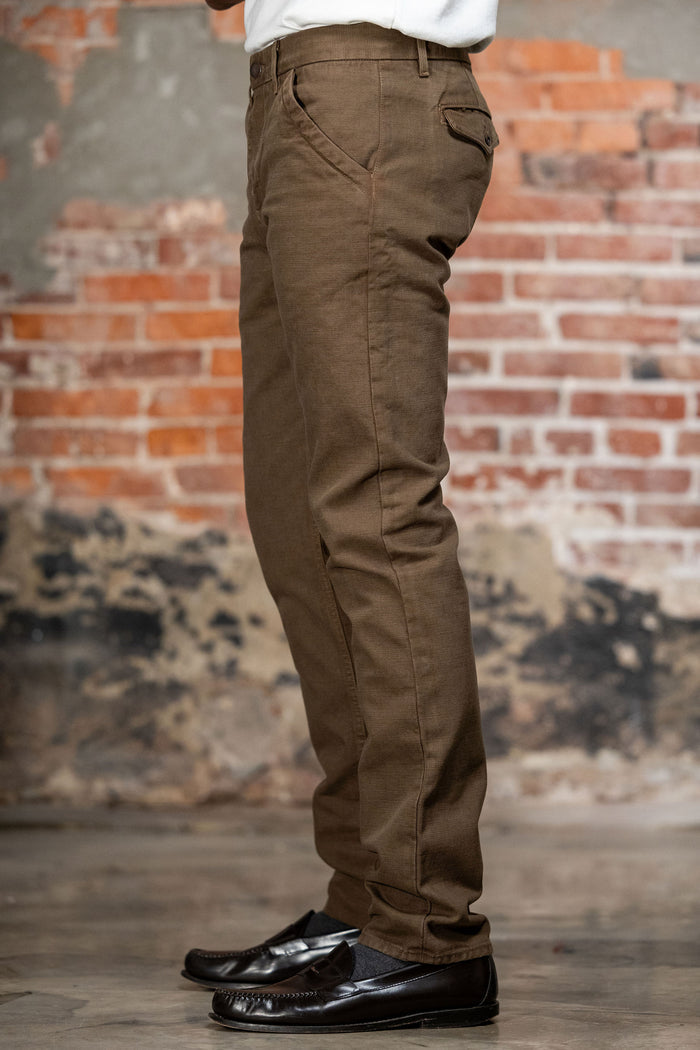 Freenote Cloth Workers Chino Slim Fit - 14oz Slub Army Green