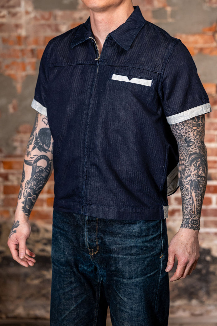Freenote Cloth Yorba - Navy Herringbone