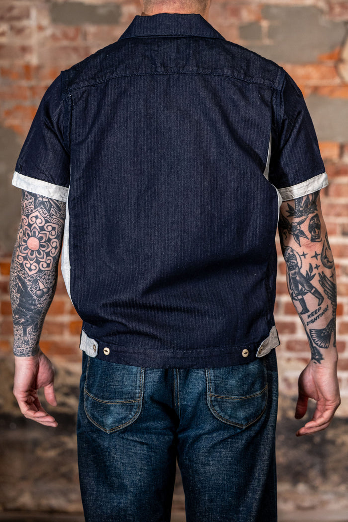 Freenote Cloth Yorba - Navy Herringbone