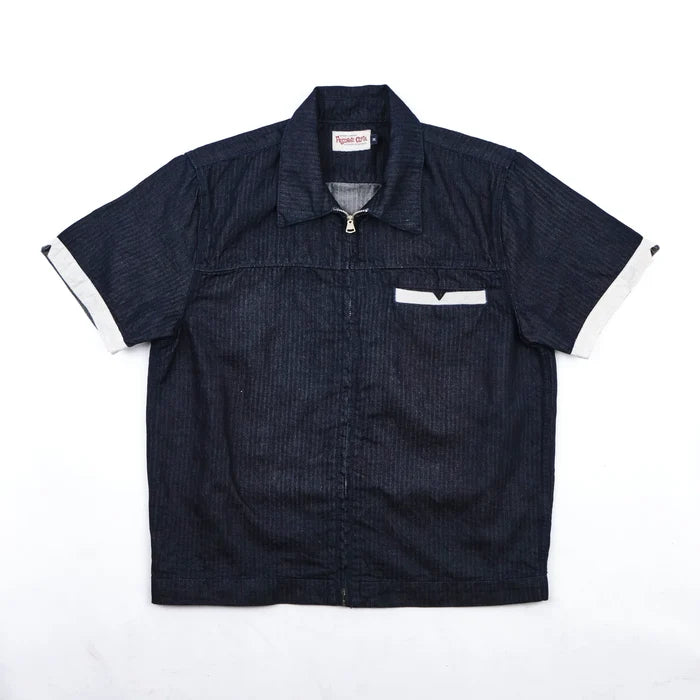 Freenote Cloth Yorba - Navy Herringbone