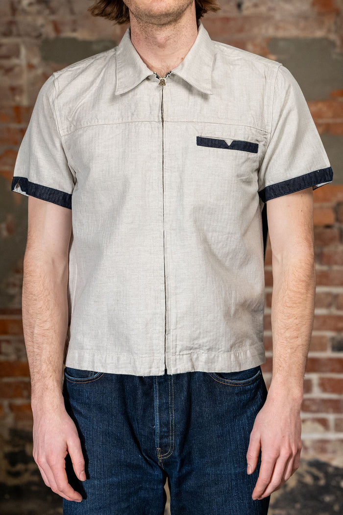 Freenote Cloth Yorba - White Herringbone
