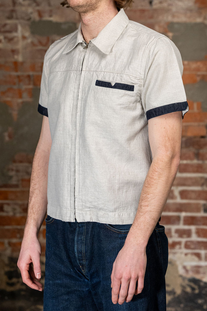 Freenote Cloth Yorba - White Herringbone