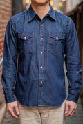 Fullcount 4898 Denim Western Shirt - Indigo Blue