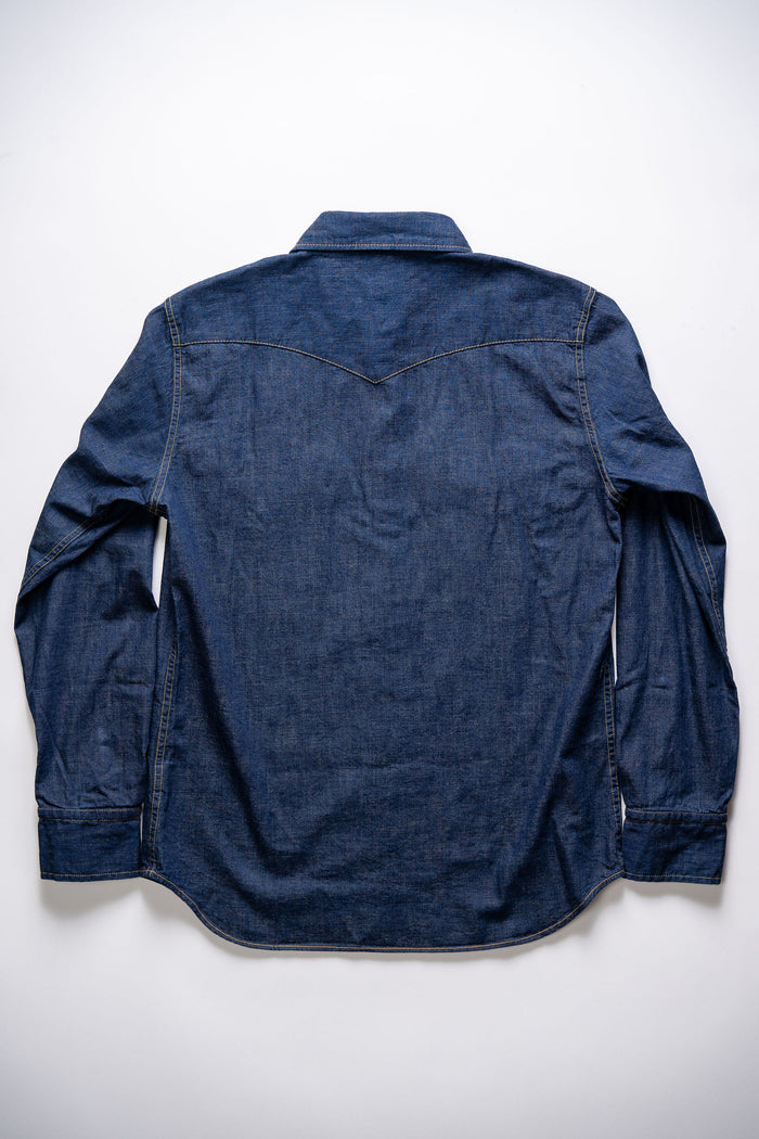 Fullcount 4898 Denim Western Shirt - Indigo Blue