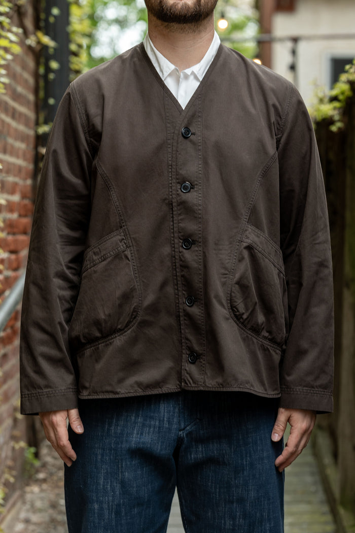 Hansen Garments Bernard Flight Jacket - Coffee Drill - on model - facing front