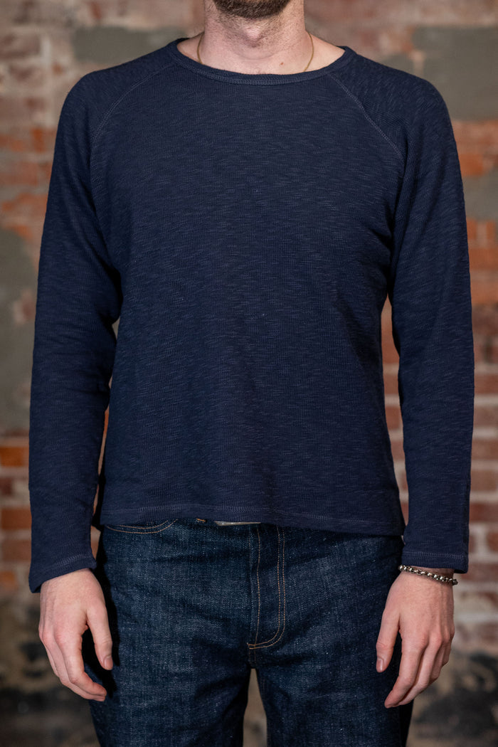 Hansen Garments Felix Raglan Long Sleeve T-Shirt - Indigo-Like