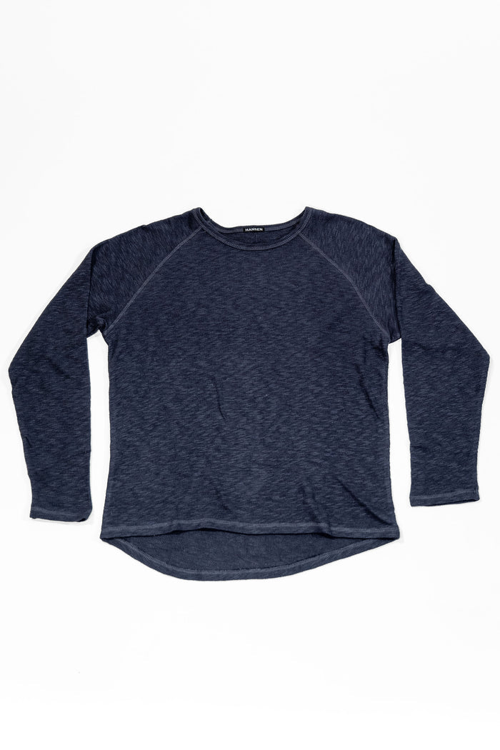 Hansen Garments Felix Raglan Long Sleeve T-Shirt - Indigo-Like