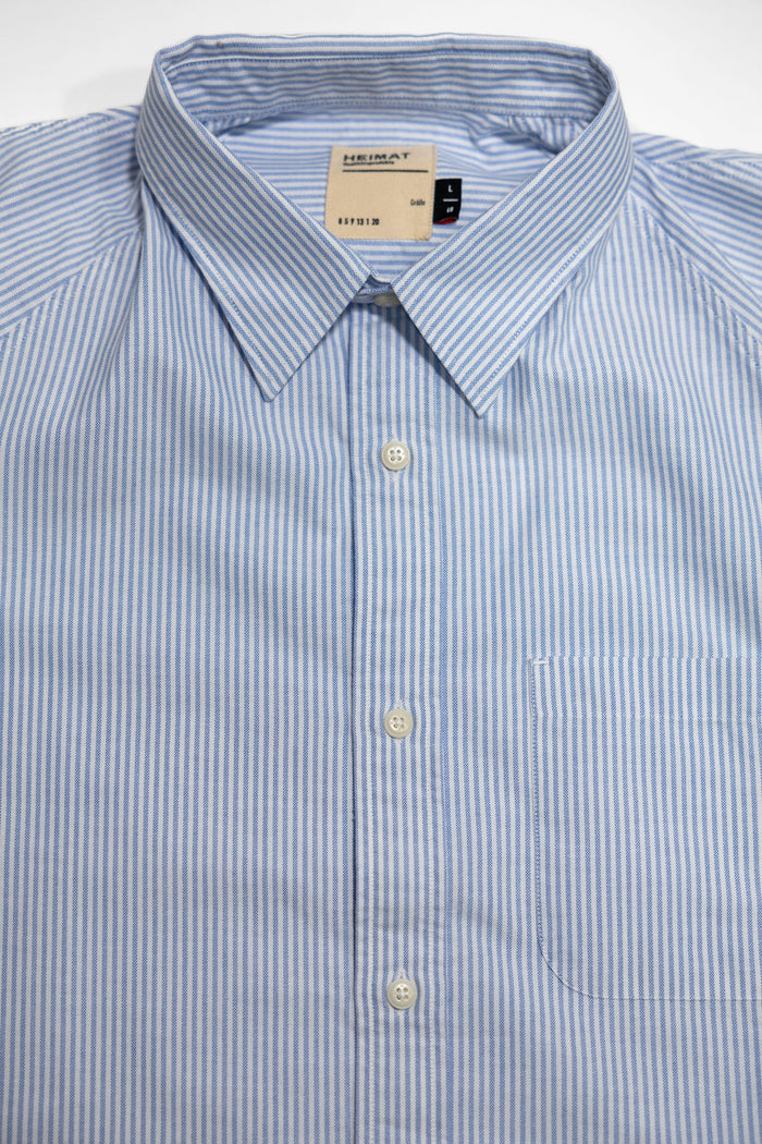 Heimat Textil Artist Shirt - Trail Blue / Seashell Bengal Stripe