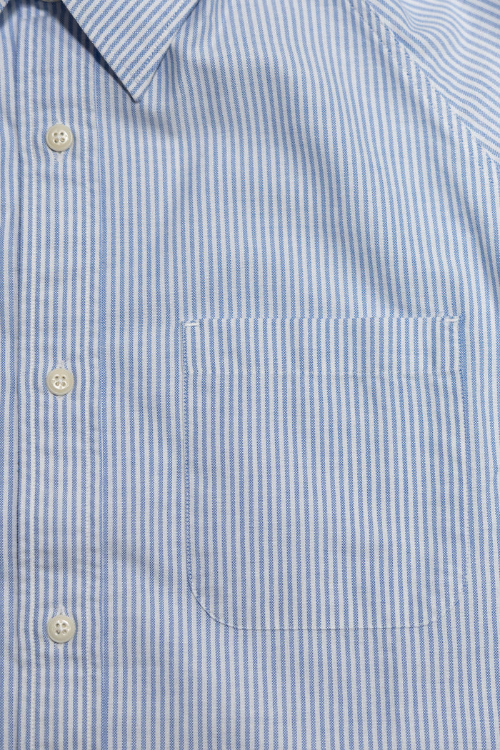 Heimat Textil Artist Shirt - Trail Blue / Seashell Bengal Stripe
