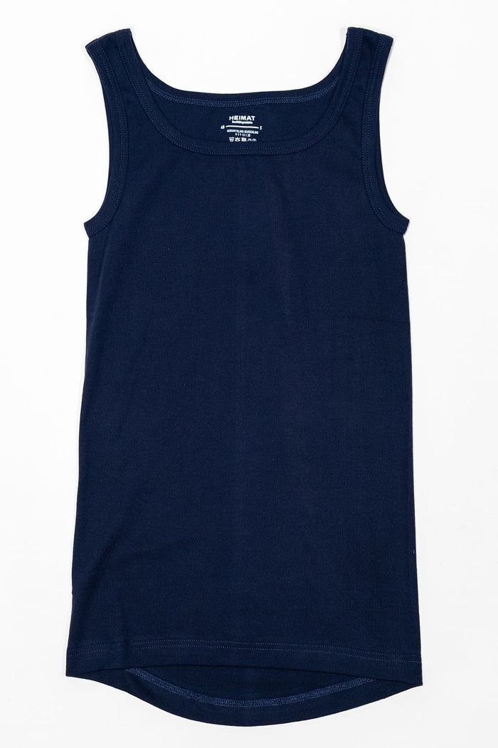 Heimat Textil Fine Rib Tank Top - Ink