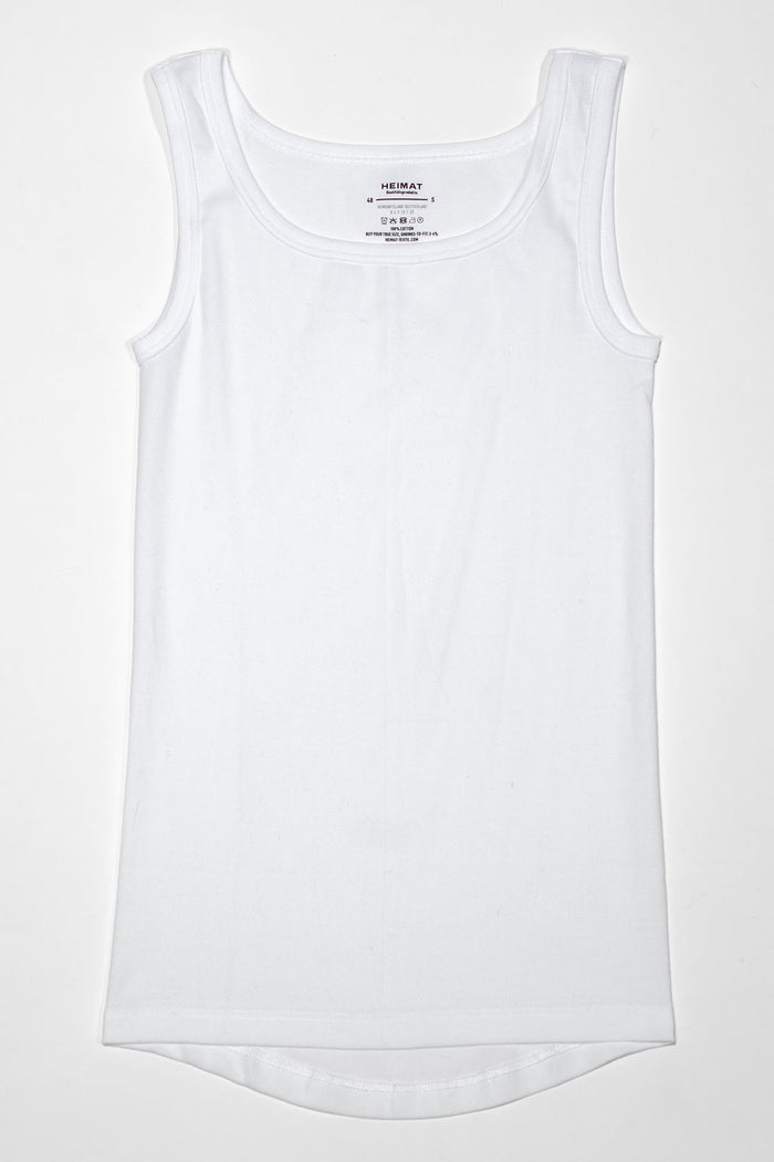 Heimat Textil Fine Rib Tank Top - White