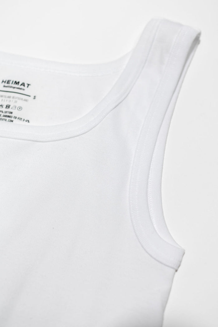 Heimat Textil Fine Rib Tank Top - White