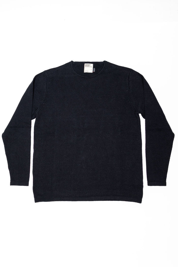 Heimat Textil Harbor Cotton/Linen Sweater - Black