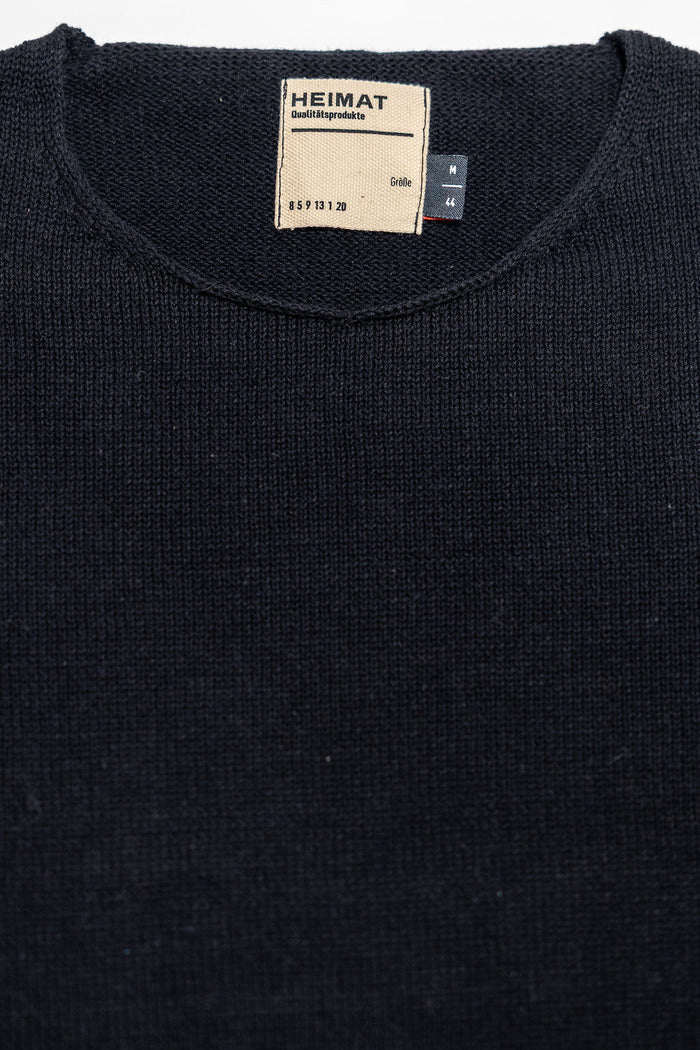Heimat Textil Harbor Cotton/Linen Sweater - Black