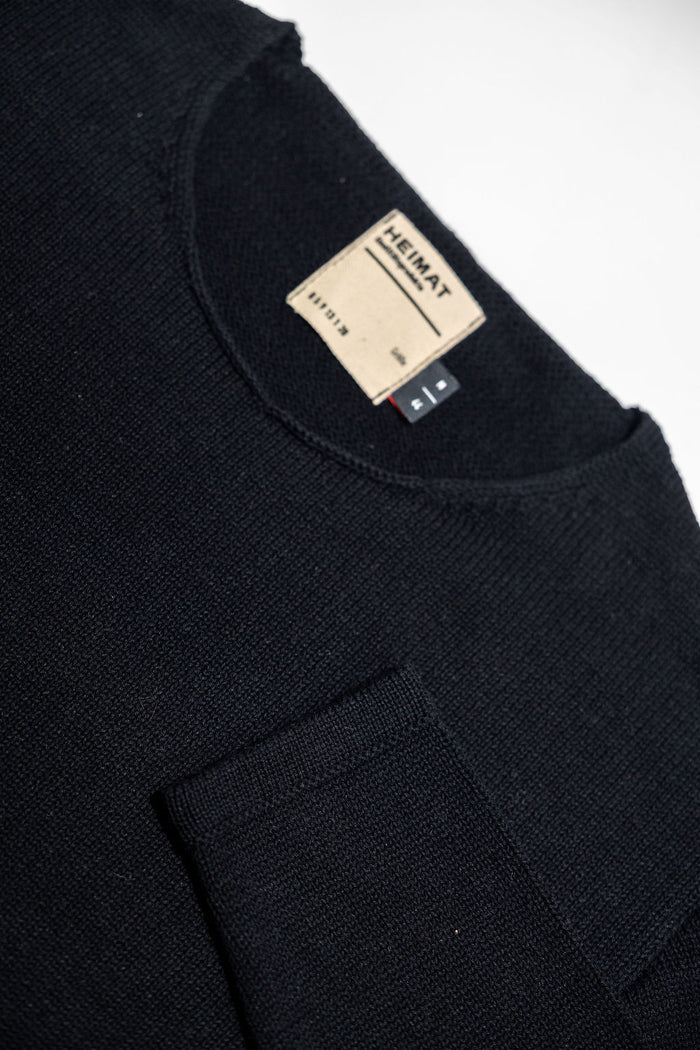 Heimat Textil Harbor Cotton/Linen Sweater - Black