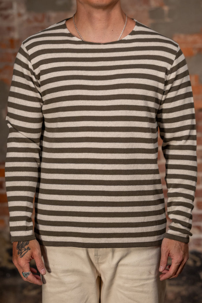Heimat Textil Jailhouse Harbor Sweater - Military Green/Seashell