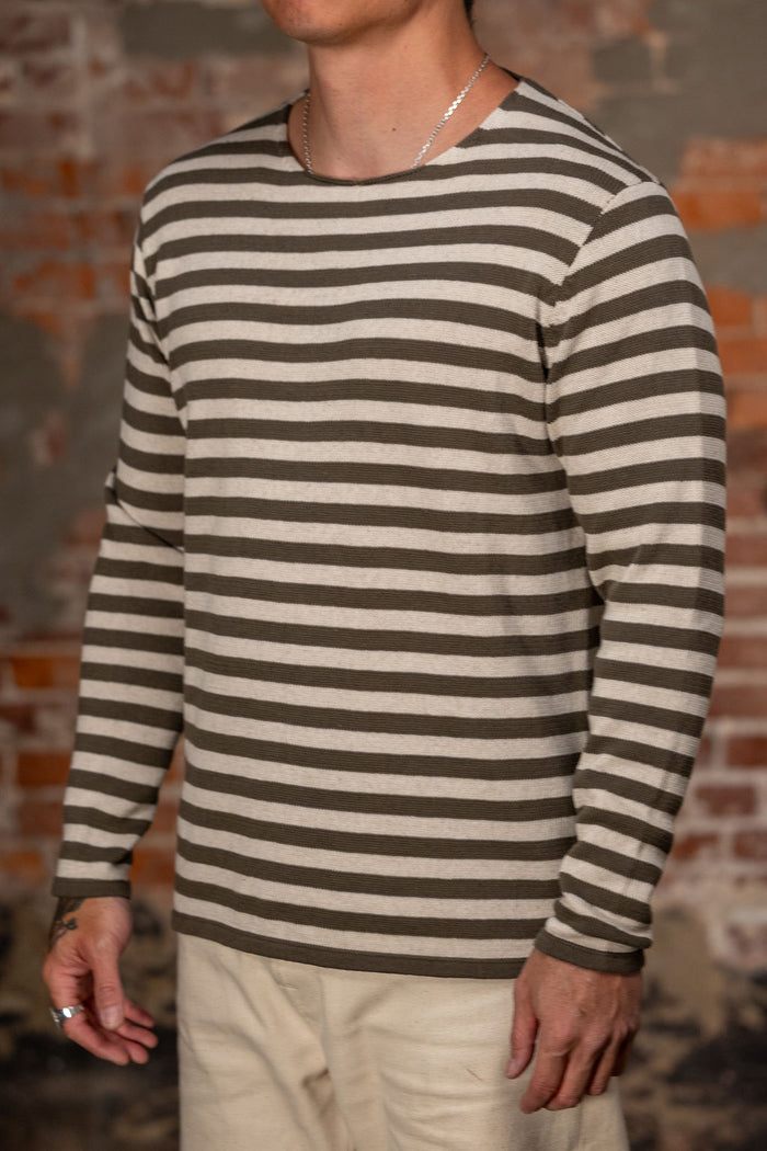 Heimat Textil Jailhouse Harbor Sweater - Military Green/Seashell